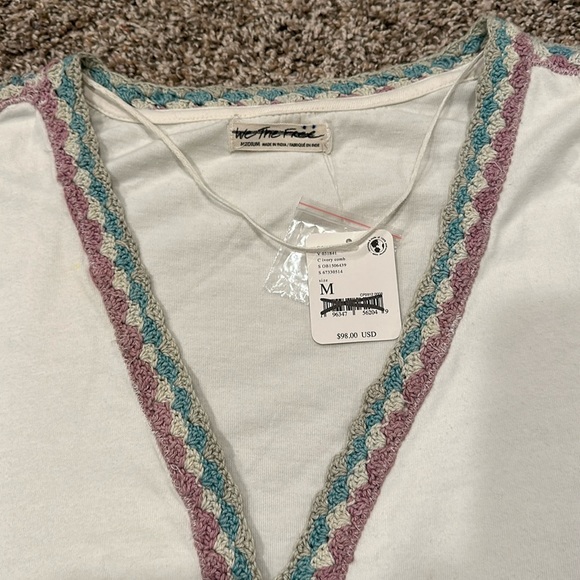 Free People Something Good Embroidered Cropped Long Sleeve Tee - Picture 9 of 11